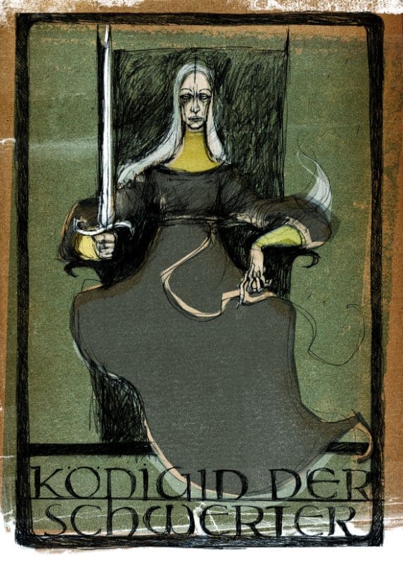 Tarotkarten: Königin der Schwerter